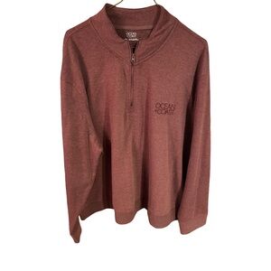 Ocean & Coast Men's Half-Zip Pullover Sweatshirt - Maroon